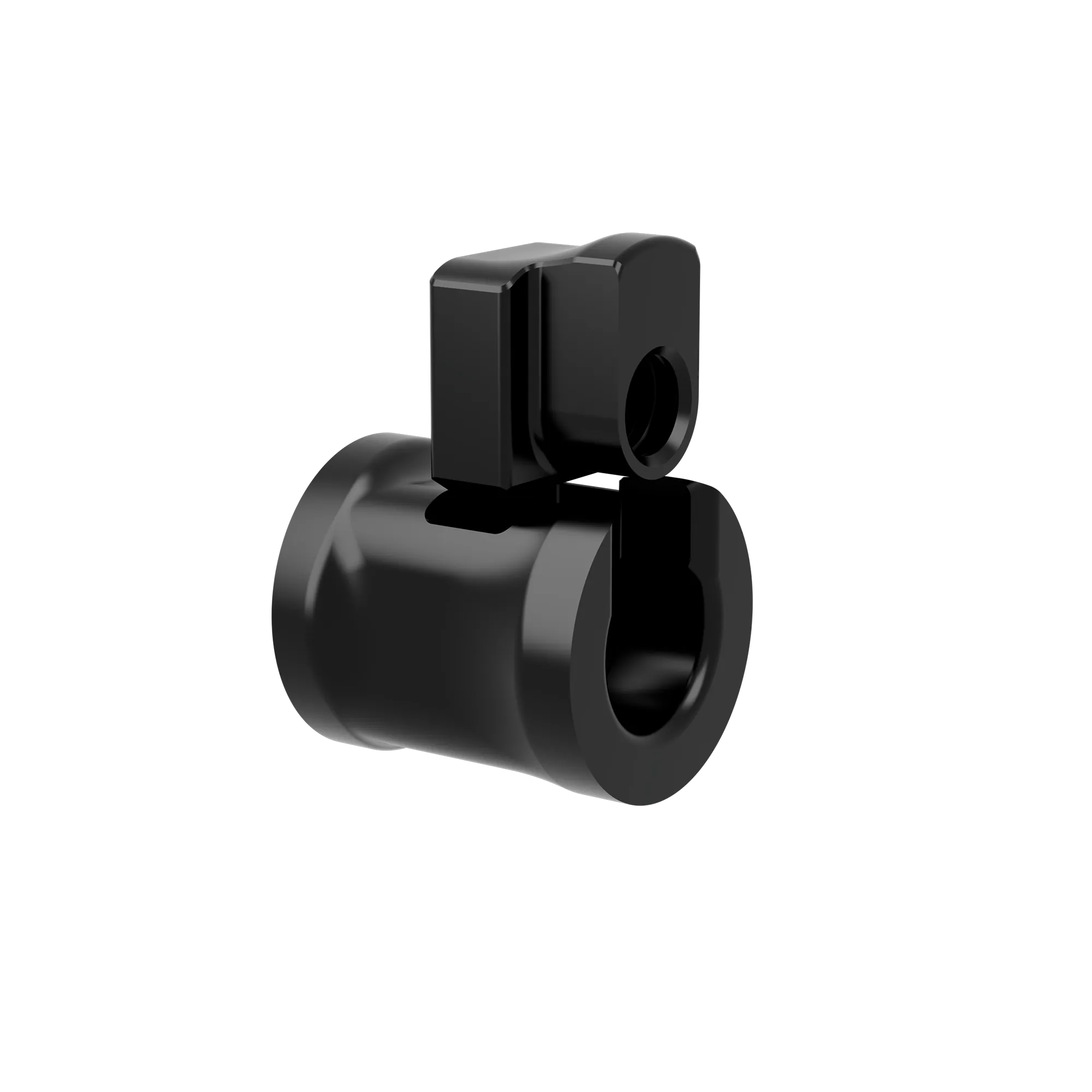 Ultraview UV Quick Disconnect 0 degree in black aluminum showing slot design for stabilizer mounting