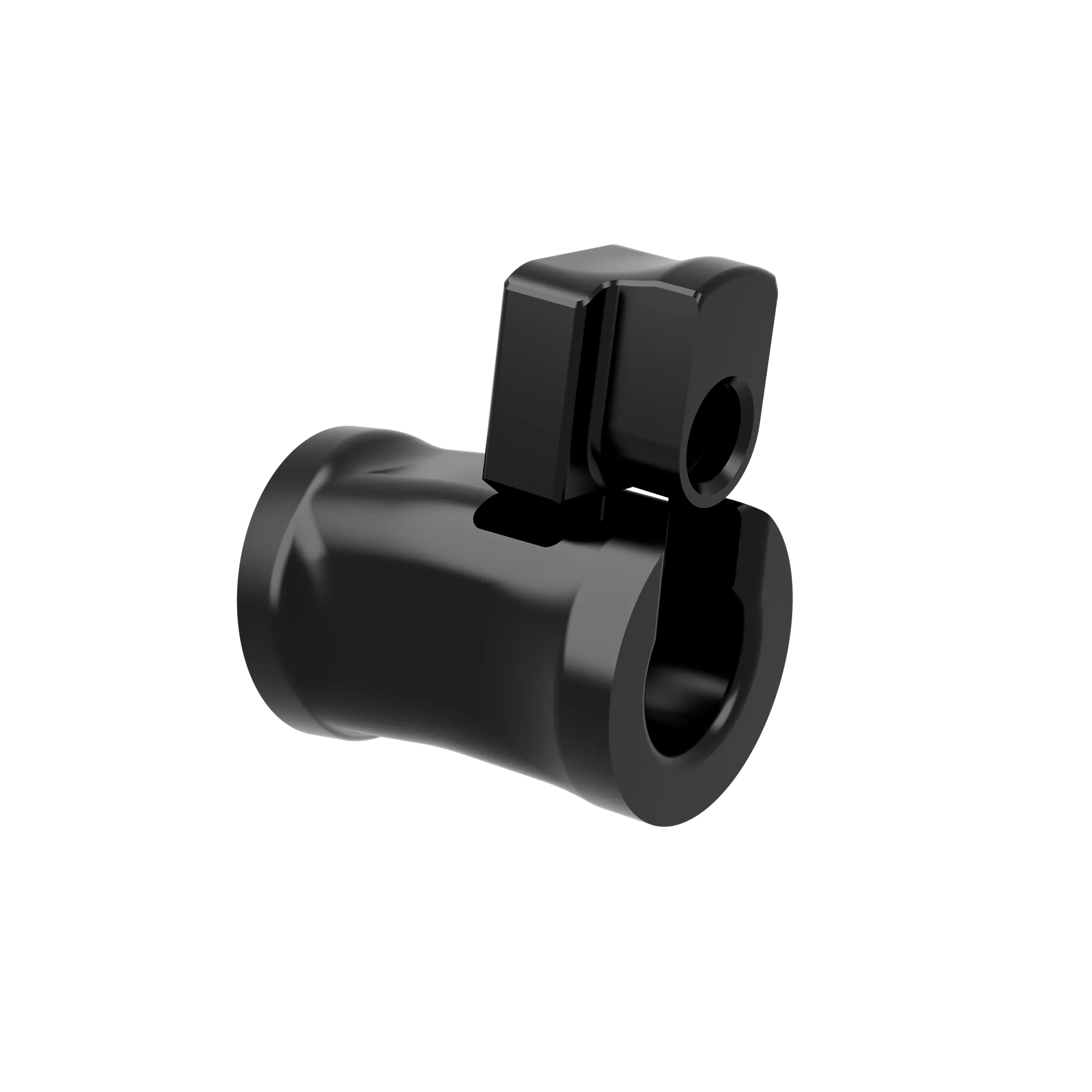 Ultraview UV Quick Disconnect 8 degree in black aluminum showing slot design for angled stabilizer mounting