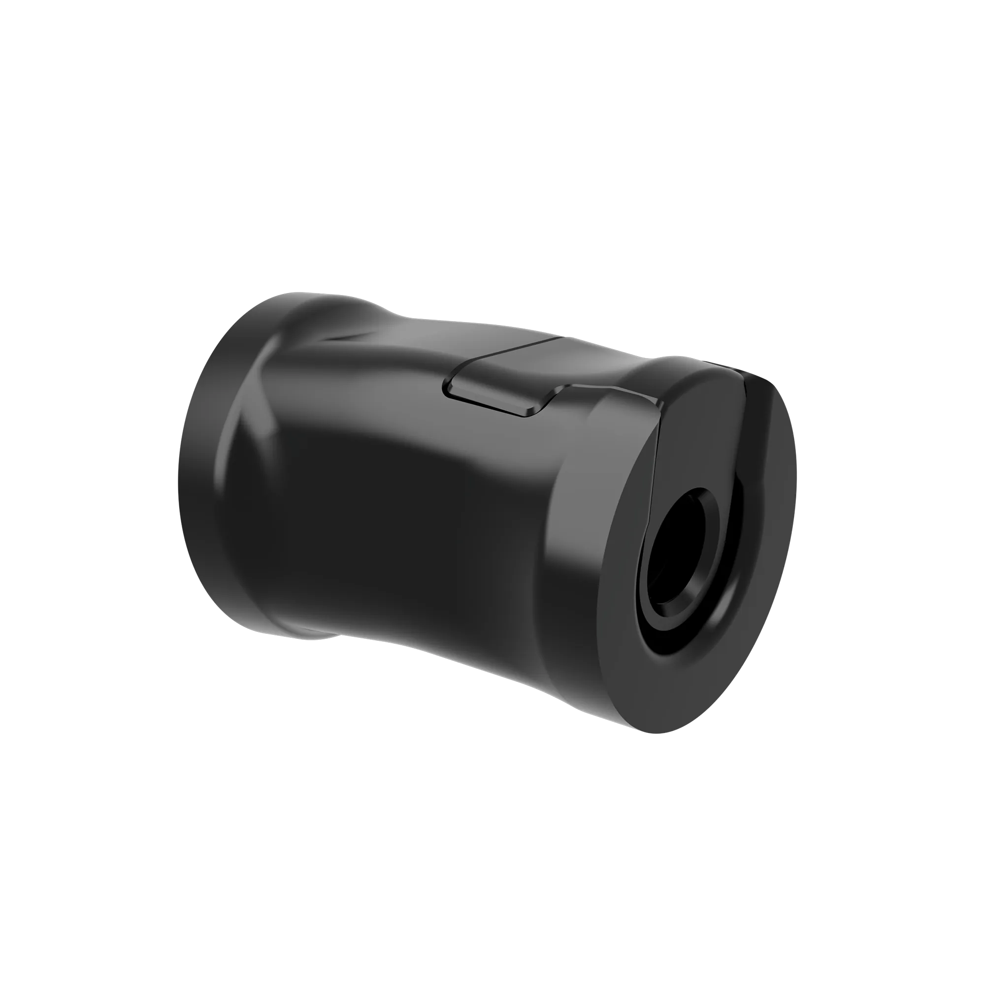 Ultraview UV Quick Disconnect 8 degree in black aluminum, front view of angled stabilizer quick release mount