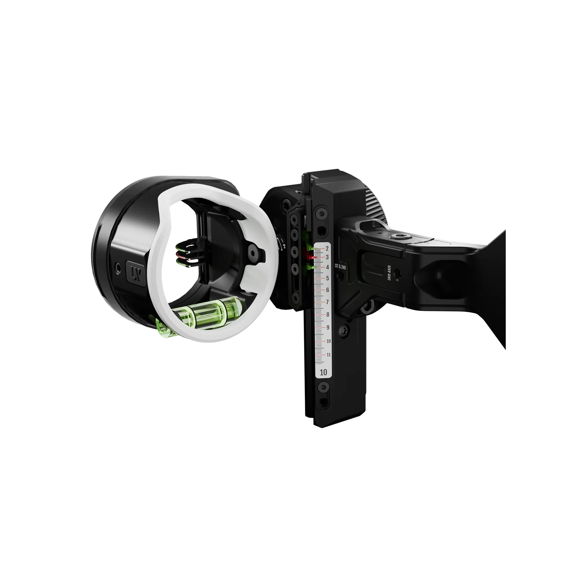 UV Slider 2 bow sight angled view showing precision adjustment dial and durable construction for archery accuracy