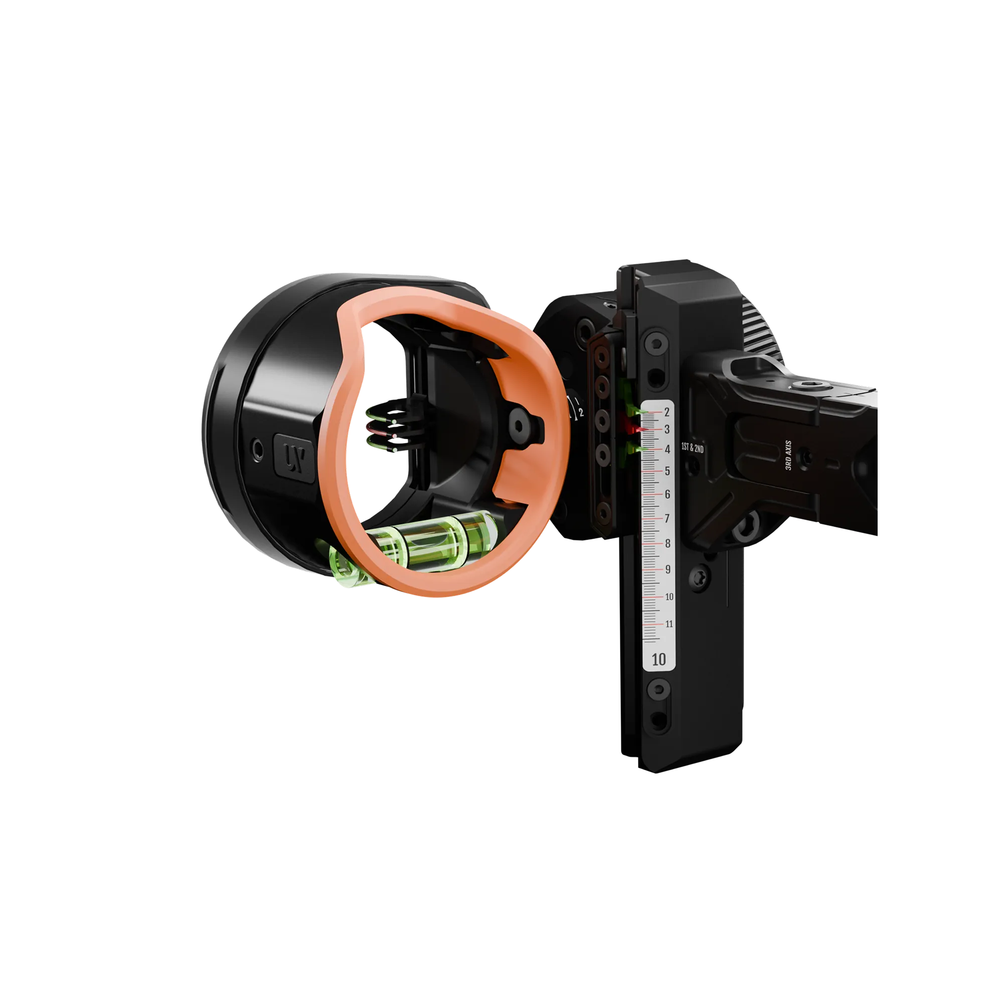 UV Slider 2 sight with orange No-Light Viz Ring installed for enhanced aiming visibility