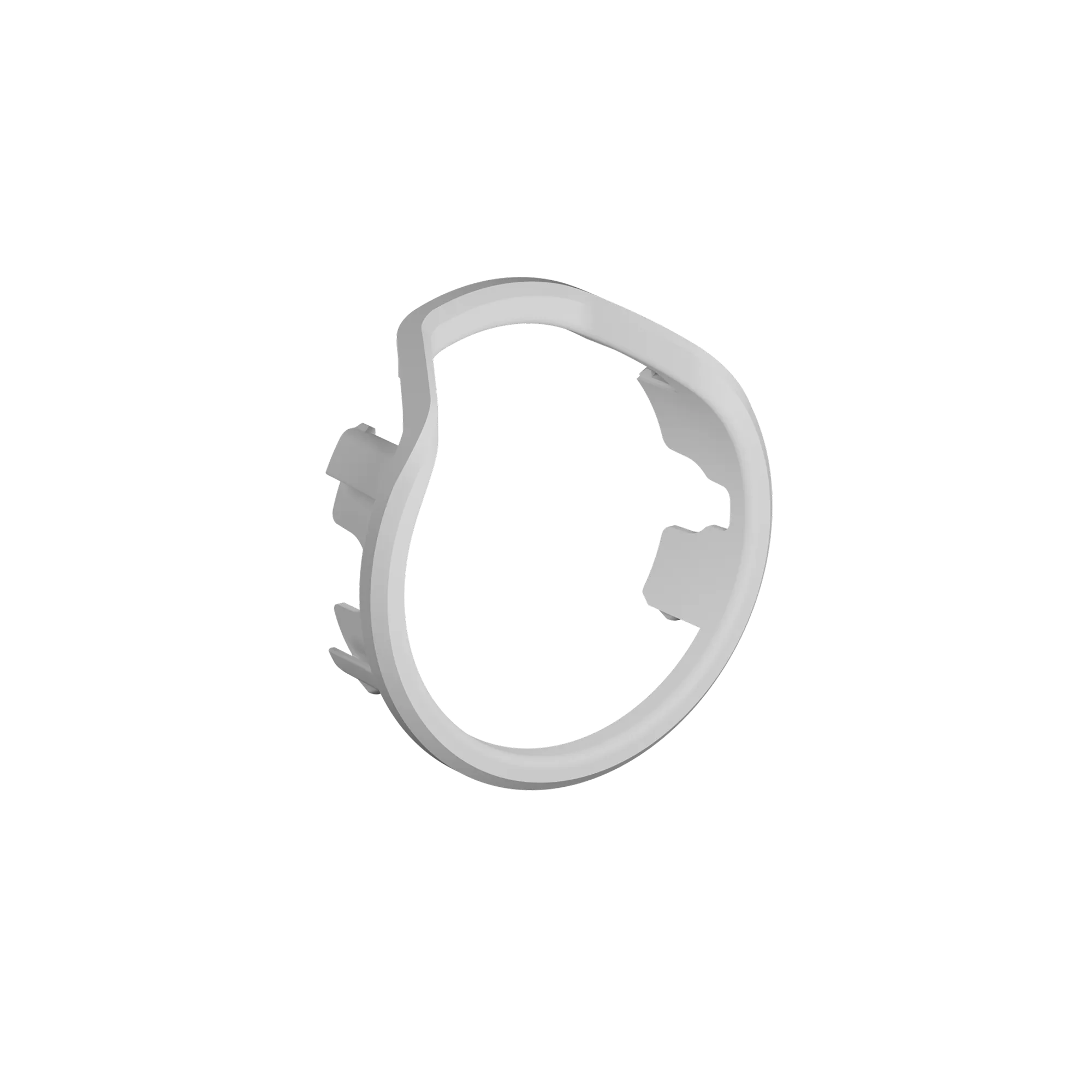 UV Slider 2 No-Light Viz Ring in white shown at an angle for archery sight customization