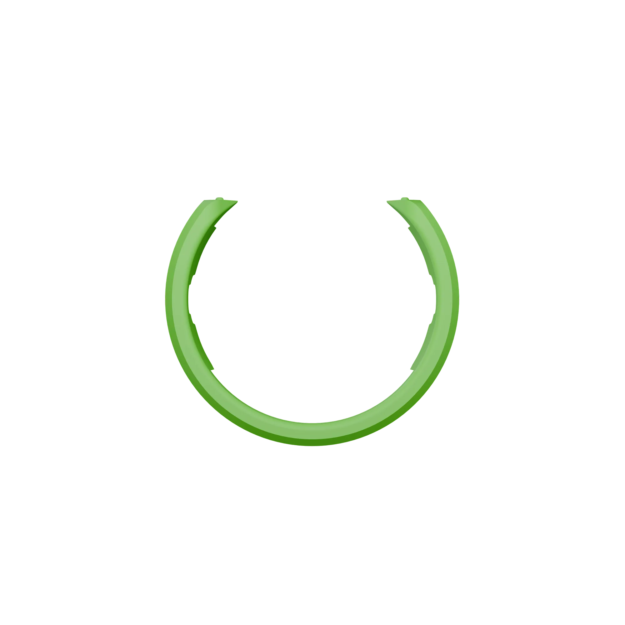 UV Slider 2 Viz Ring in green, front view, customizable archery sight ring