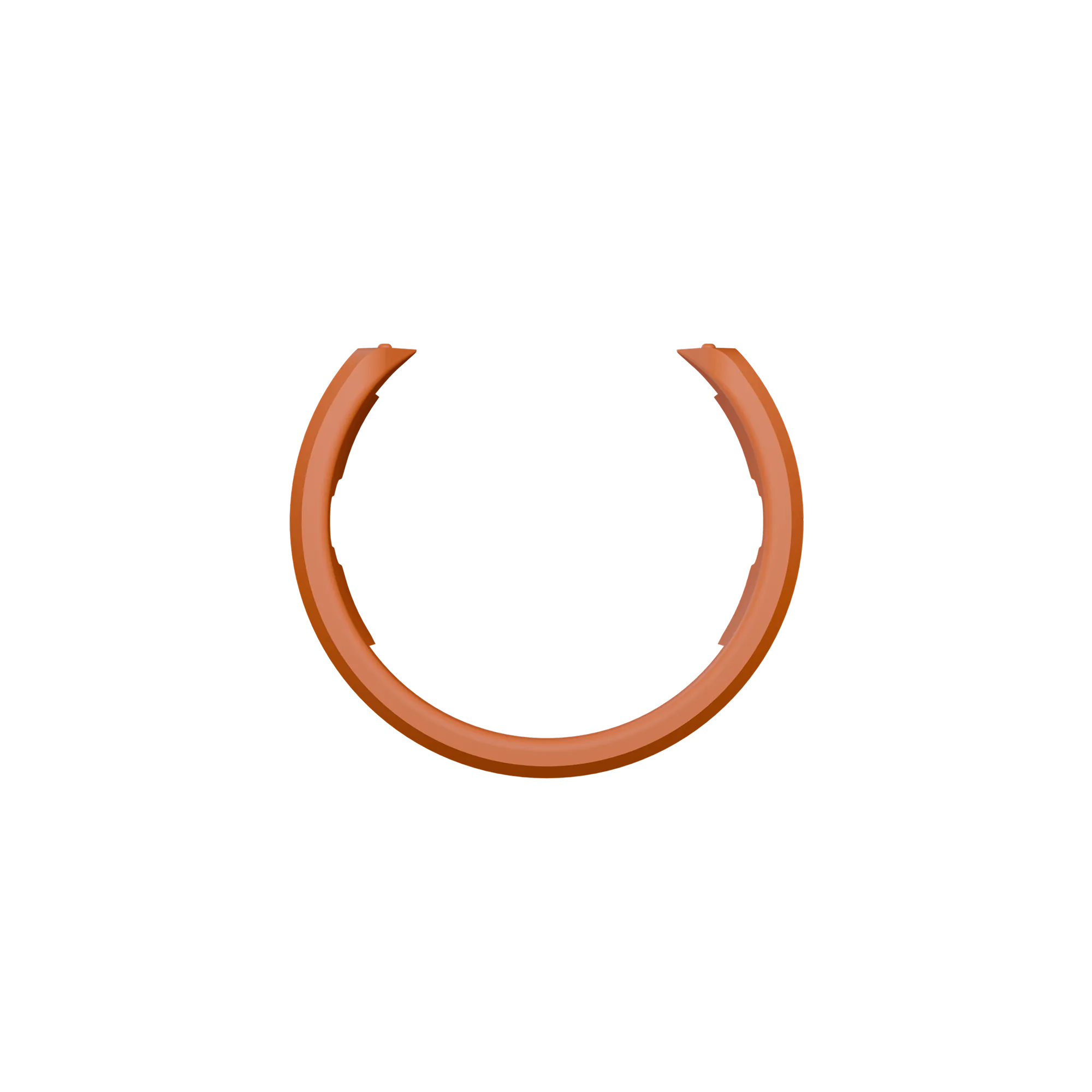 UV Slider 2 Viz Ring in orange, front view, customizable archery sight accessory