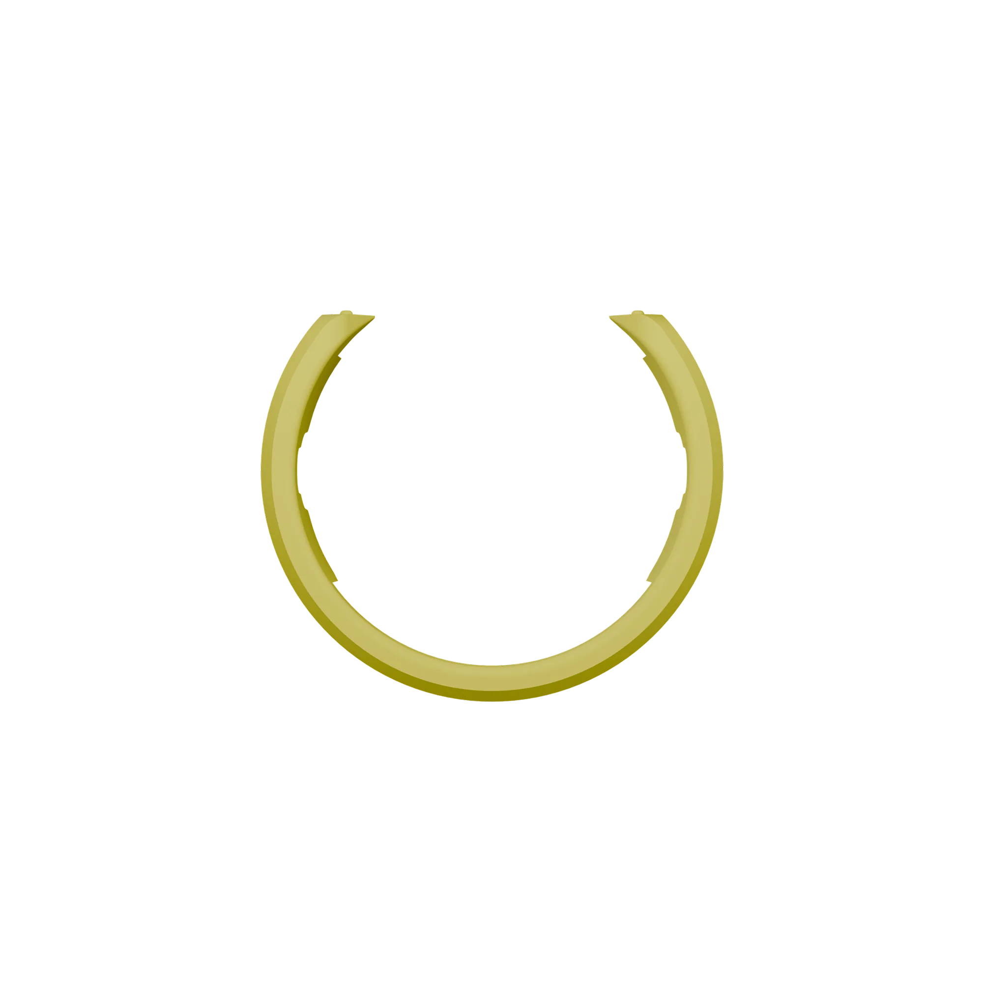 UV Slider 2 Viz Ring in yellow, front view, customizable color ring for UV Slider 2 sight