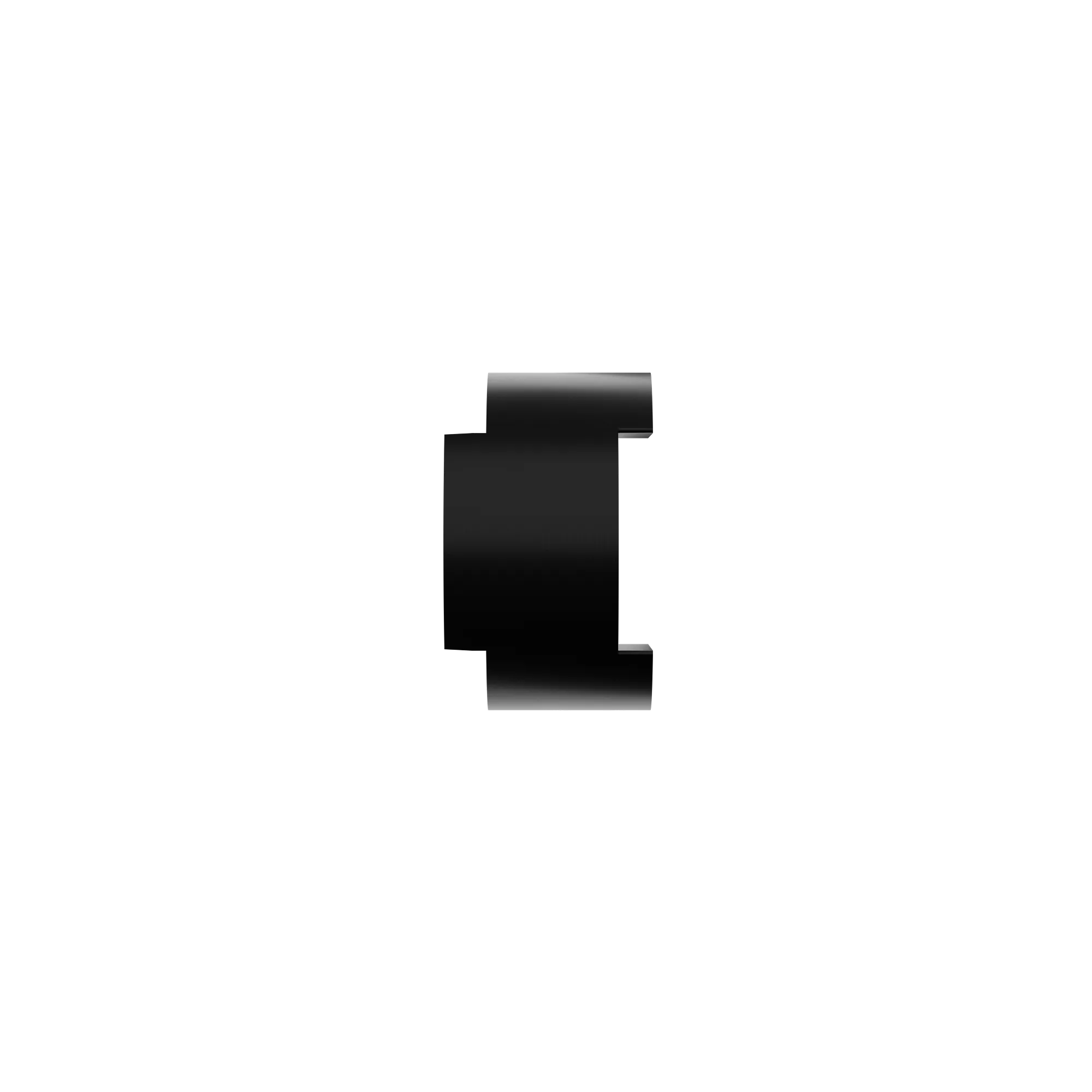 Angled view of UV Slider™ 2 Windage Spacer showing precision-machined black polymer design for extended windage adjustment in UV Slider™ 2 setups.