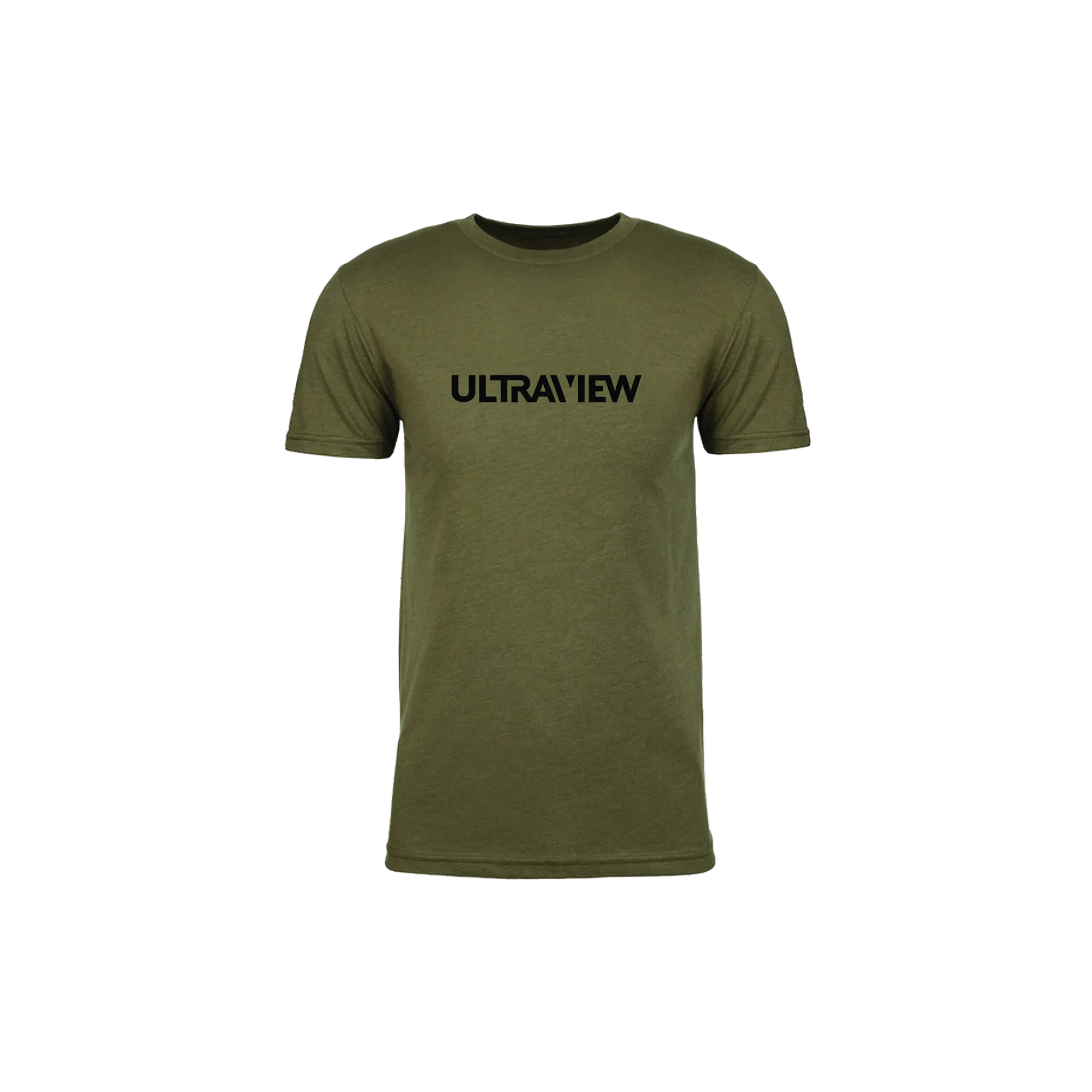 Ultraview UV Tee in Olive Green, short sleeve cotton blend t-shirt with white Ultraview logo on chest