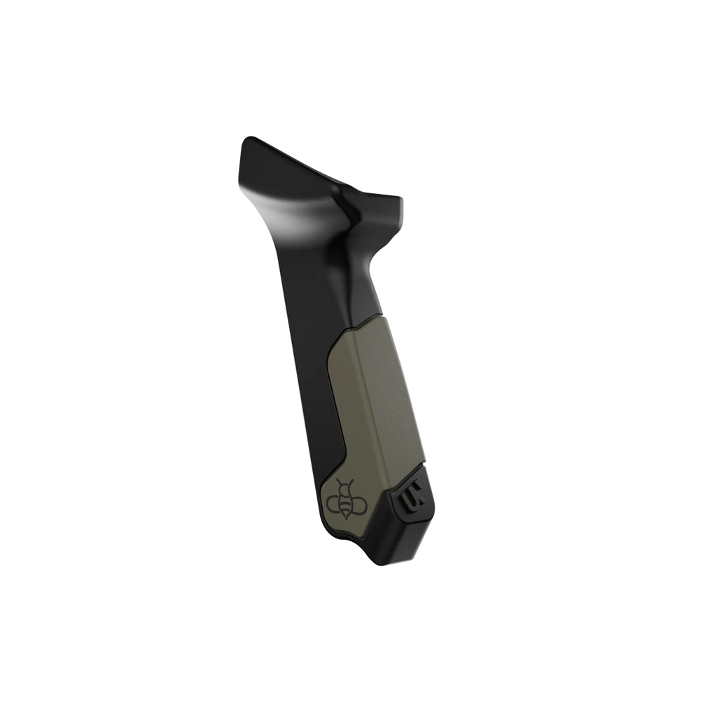 Ultraview BEEREAL 2.0 Mathews Grip in OD Green with overmolded rubber panel for enhanced accuracy and comfort