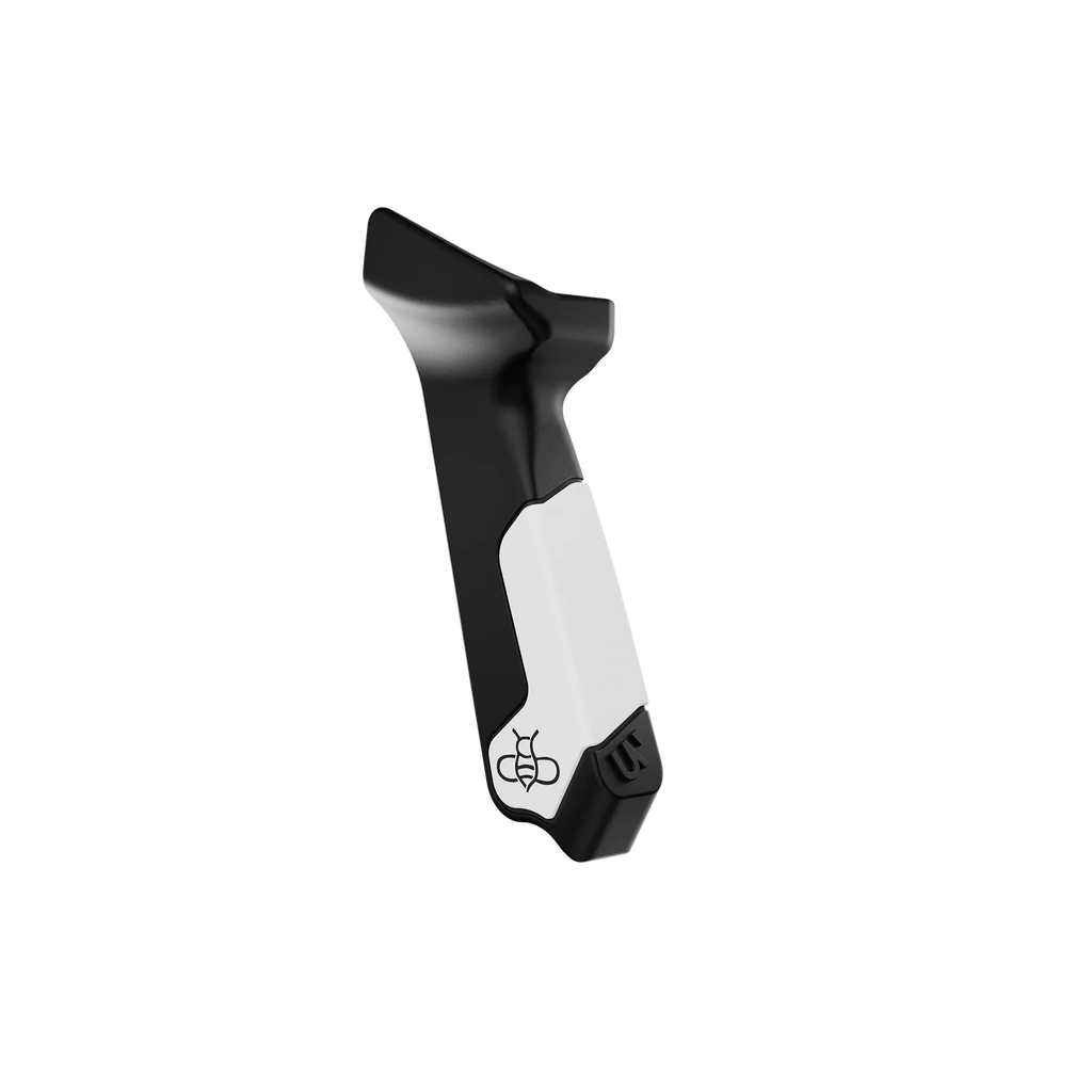 Ultraview BEEREAL 2.0 Mathews Grip in White with overmolded rubber panel for enhanced accuracy and comfort