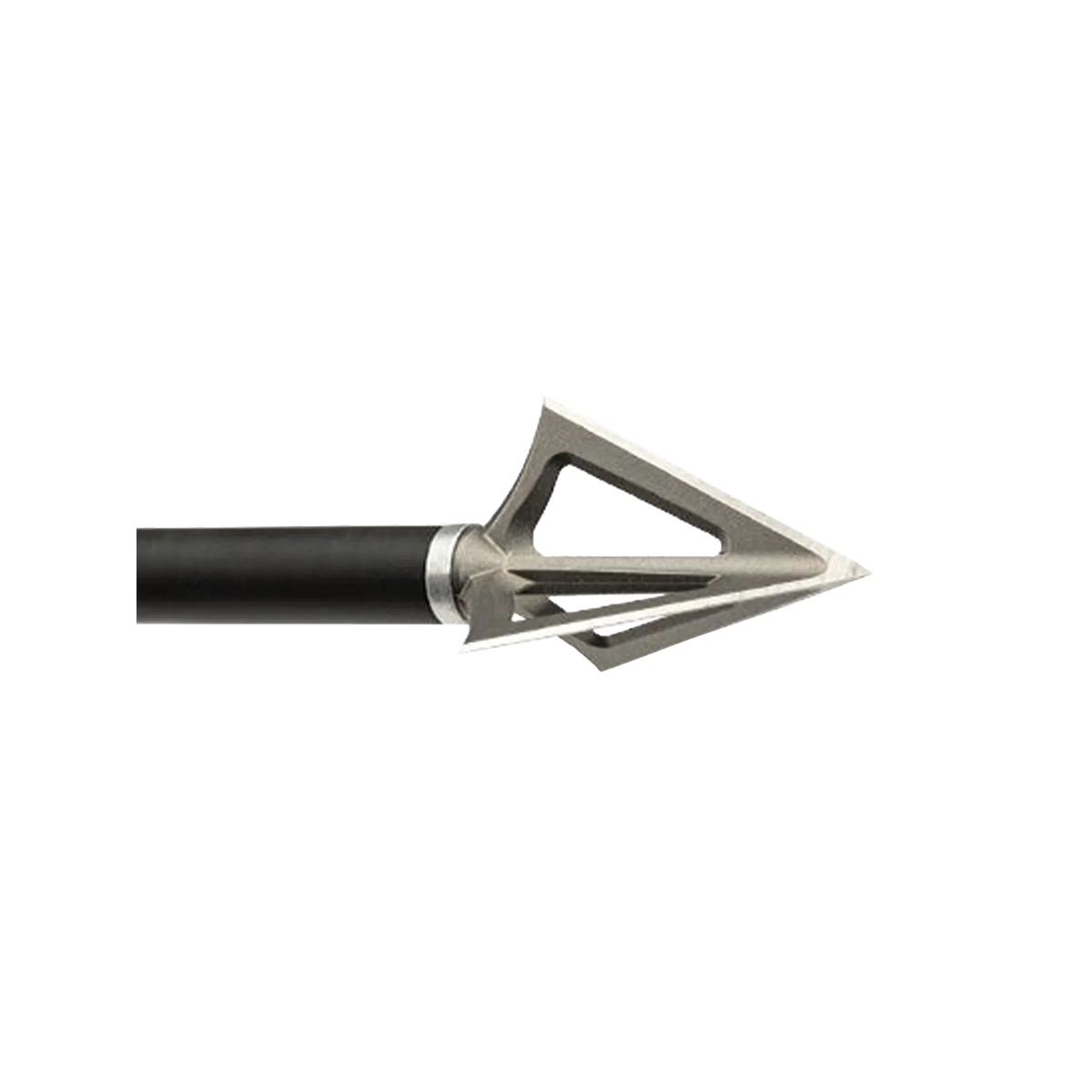 G5 Montec fixed-blade broadhead mounted on arrow shaft with one-piece stainless steel construction