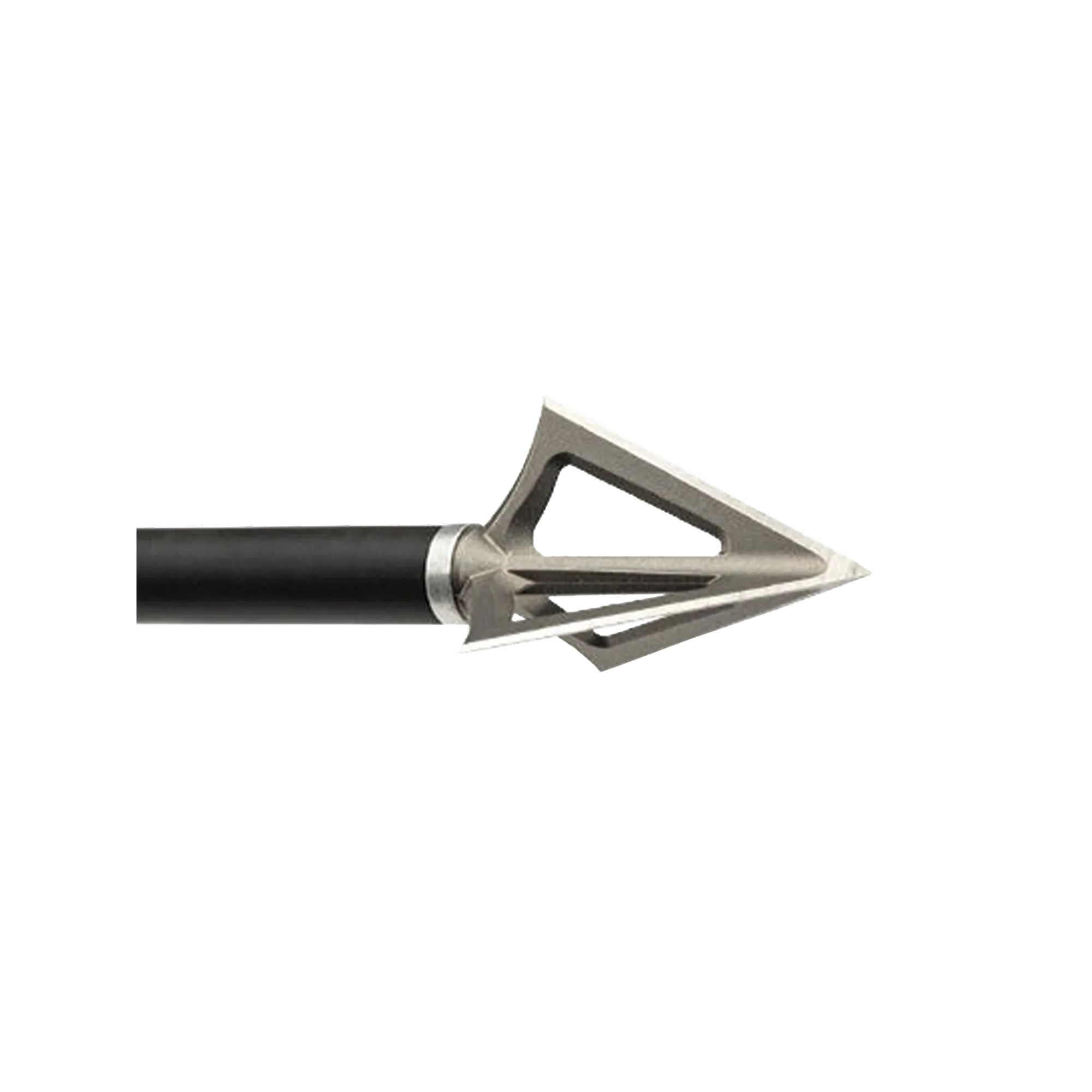 G5 Montec fixed-blade broadhead mounted on arrow shaft with one-piece stainless steel construction