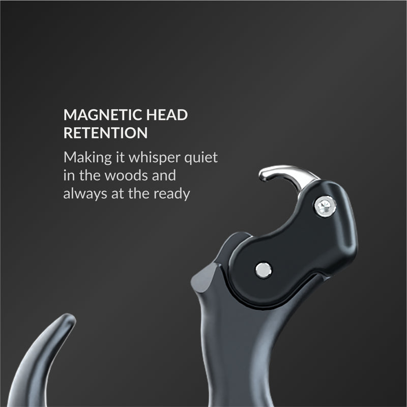 Load image into Gallery viewer, Magnetic head retention: Making it whisper quiet in the woods and always at the ready
