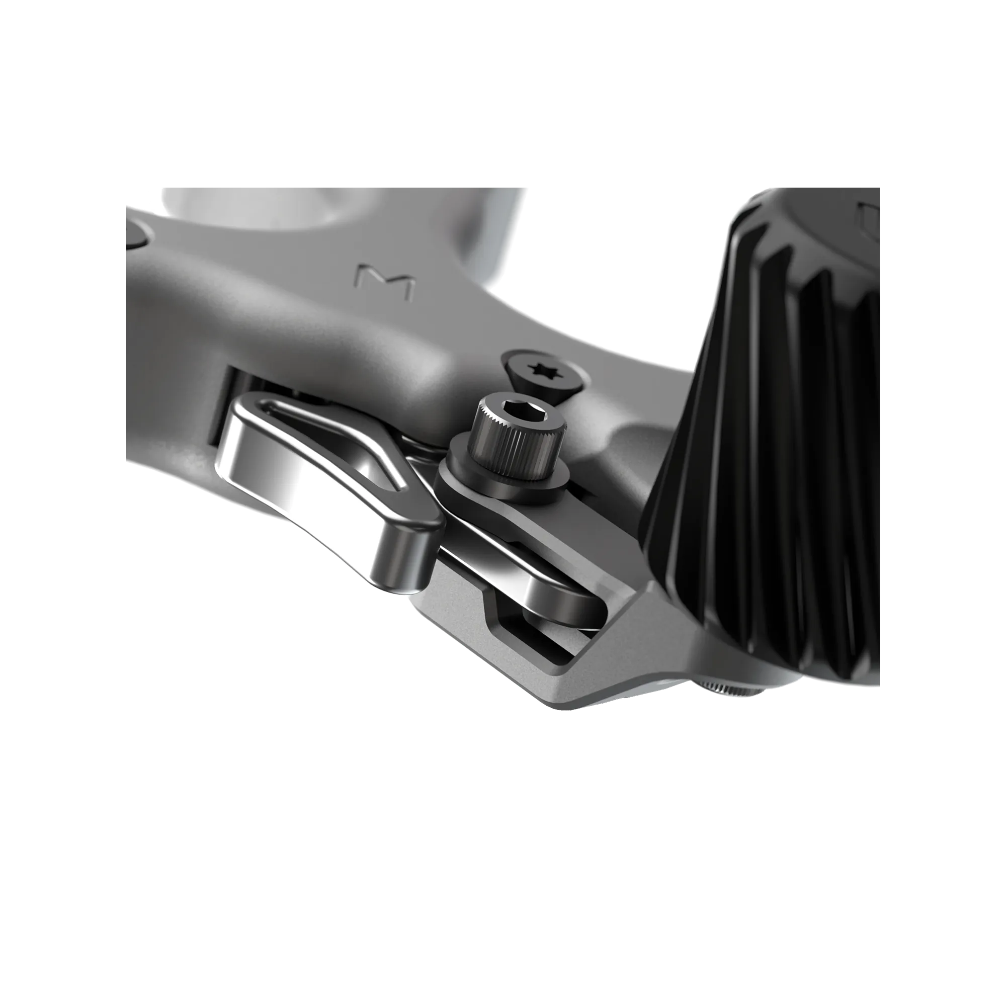 Aluminum UV Button™ cocking lever side view