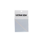 A UV Fiber Kit packaged in a plastic bag with an Ultraview branded header. The bag contains three 4-inch-long fiber optics in orange, white, and green.