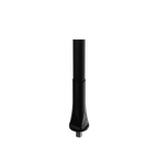 Close up of UV Hunting Stabilizer in Black threaded stainless steel base for secure attachment to bow