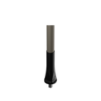 Close up of UV Hunting Stabilizer in Dune threaded stainless steel base for secure attachment to bow