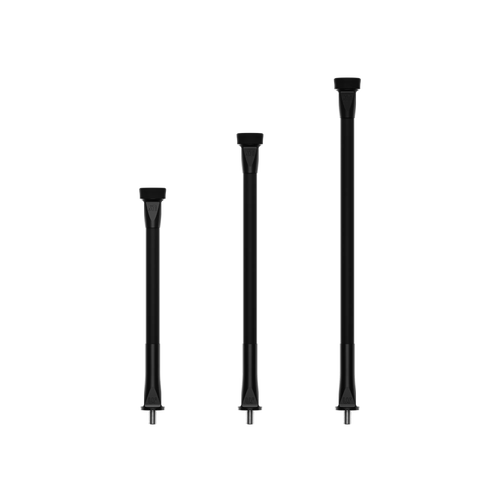 UV Hunting Stabilizers in Black 8 inch 10 inch and 12 inch sizes displayed side by side for comparison
