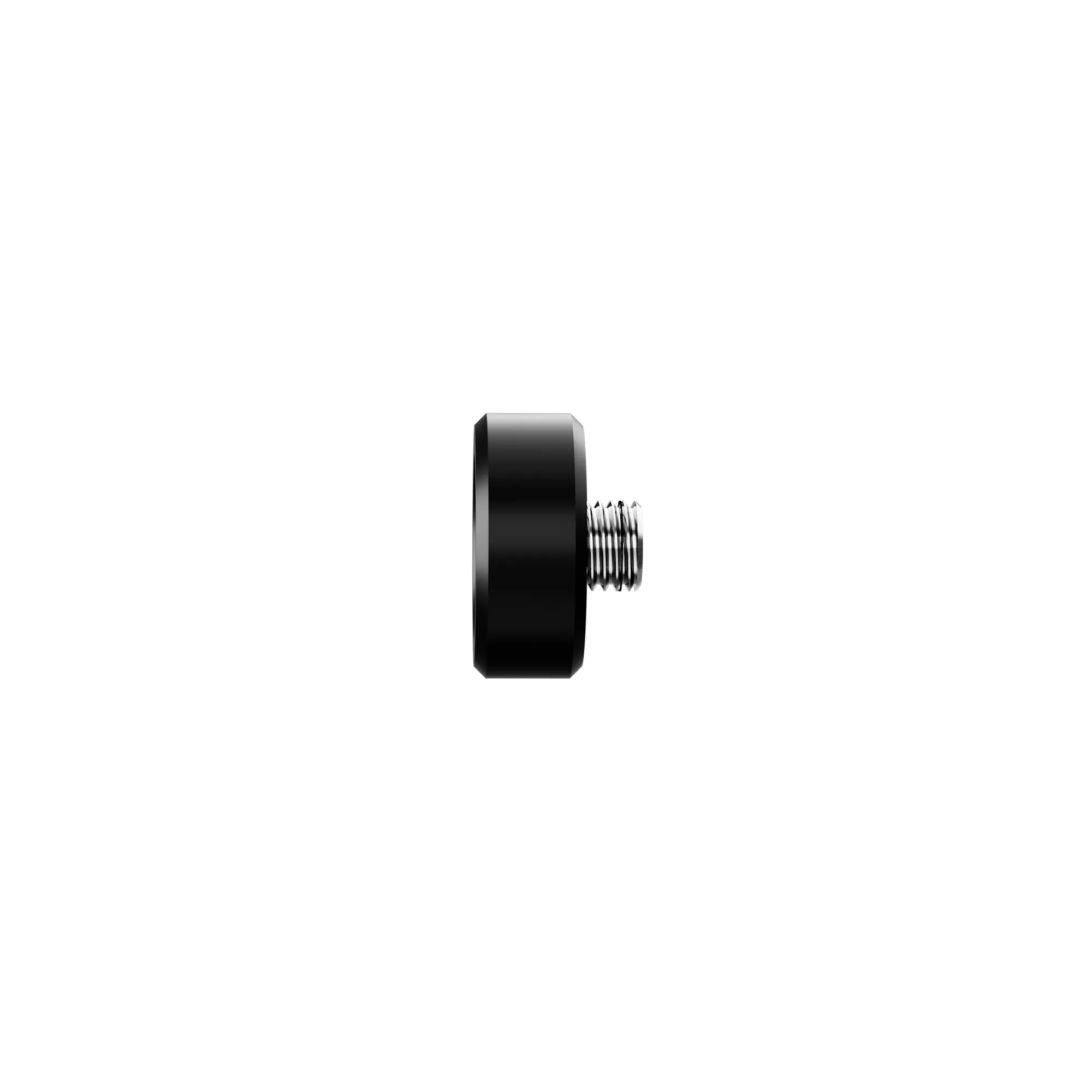 Side view of Ultraview UV Quickweight™ 1oz stabilizer weight showing black PVD coating and stainless steel core