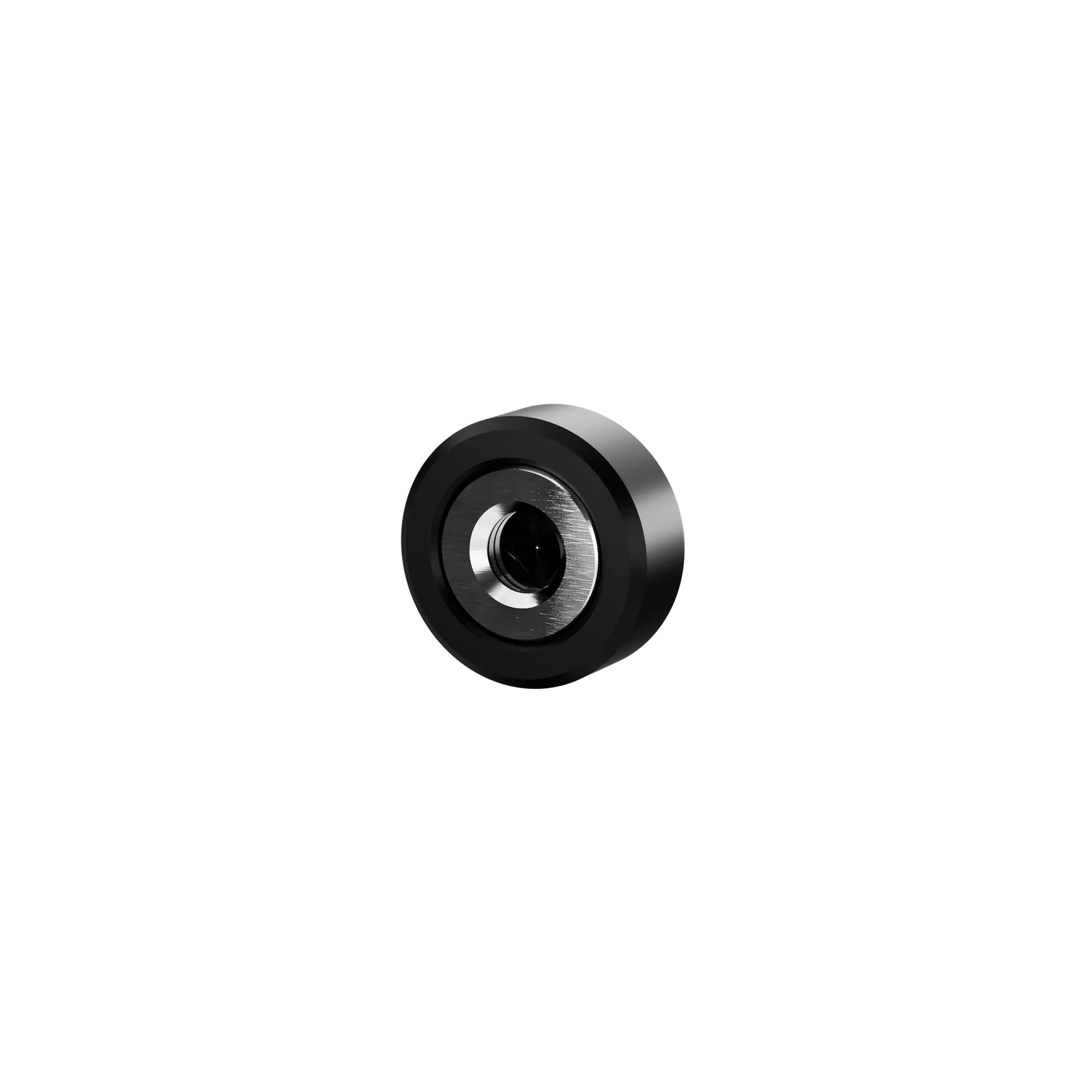Front view of Ultraview UV Quickweight™ 1oz black stabilizer weight with stainless steel center insert