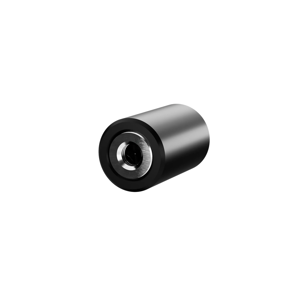 Front view of Ultraview UV Quickweight™ 4oz black stabilizer weight with stainless steel center insert