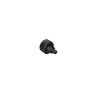 A close-up of a black thumb screw with a textured, knurled head and a hexagonal shaft, which is a component of the UV Scope Rod.