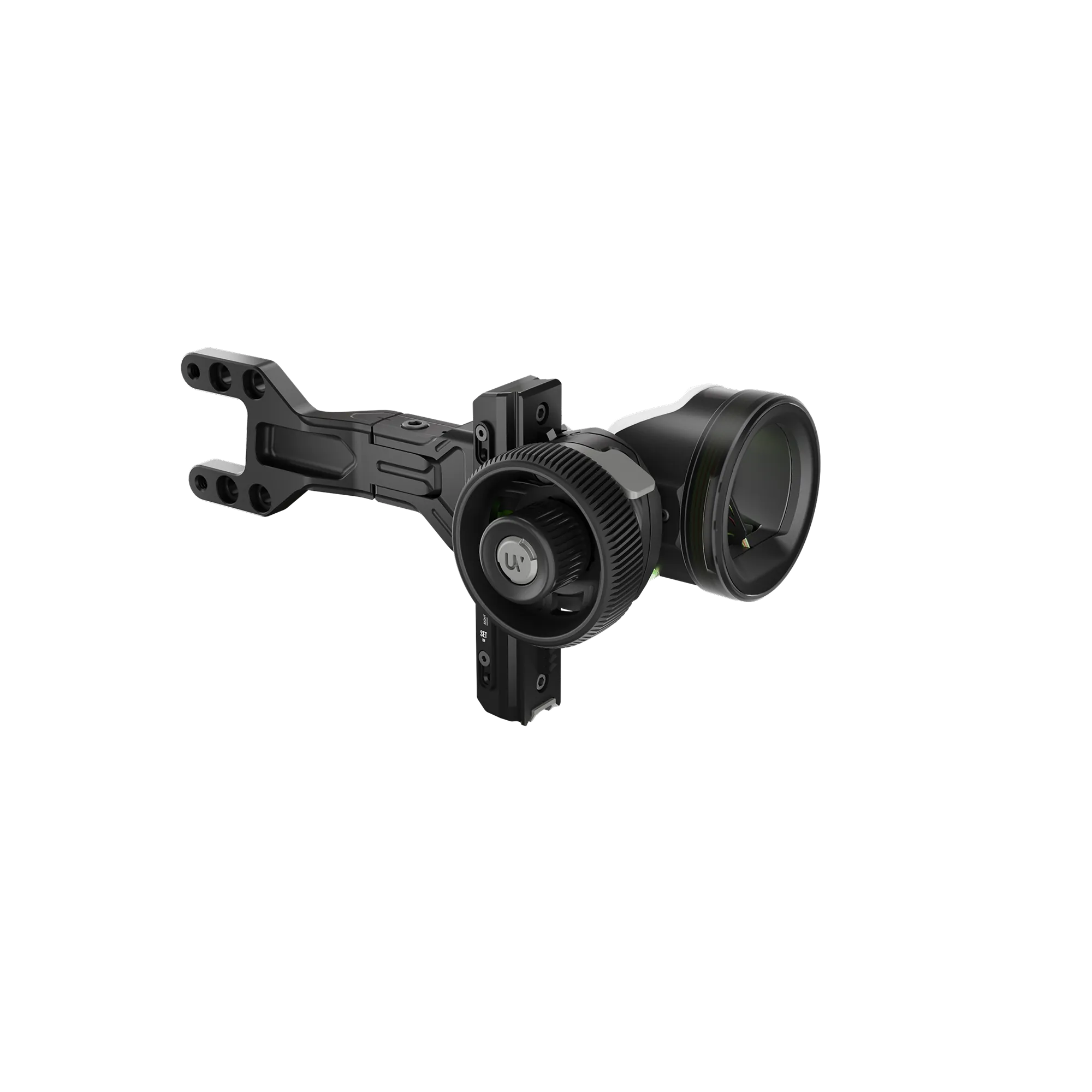 UV Slider 2 direct mount angled view with precision sight housing and micro-adjustment features for accuracy