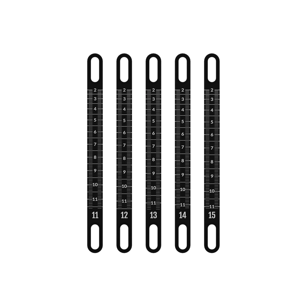 UV Slider 2 metal sight tapes #11 to #15 laser-engraved for archery accuracy