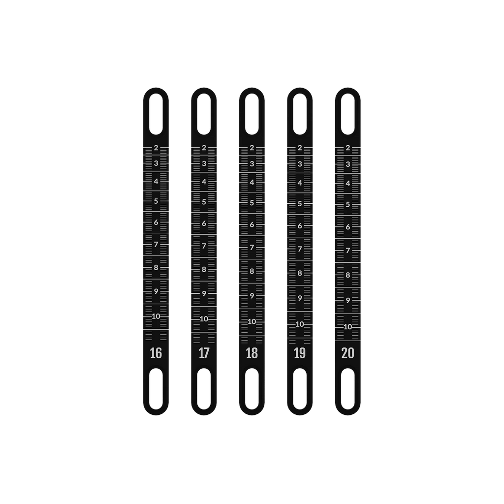 UV Slider 2 metal sight tapes #16 to #20 durable aluminum for precise aiming