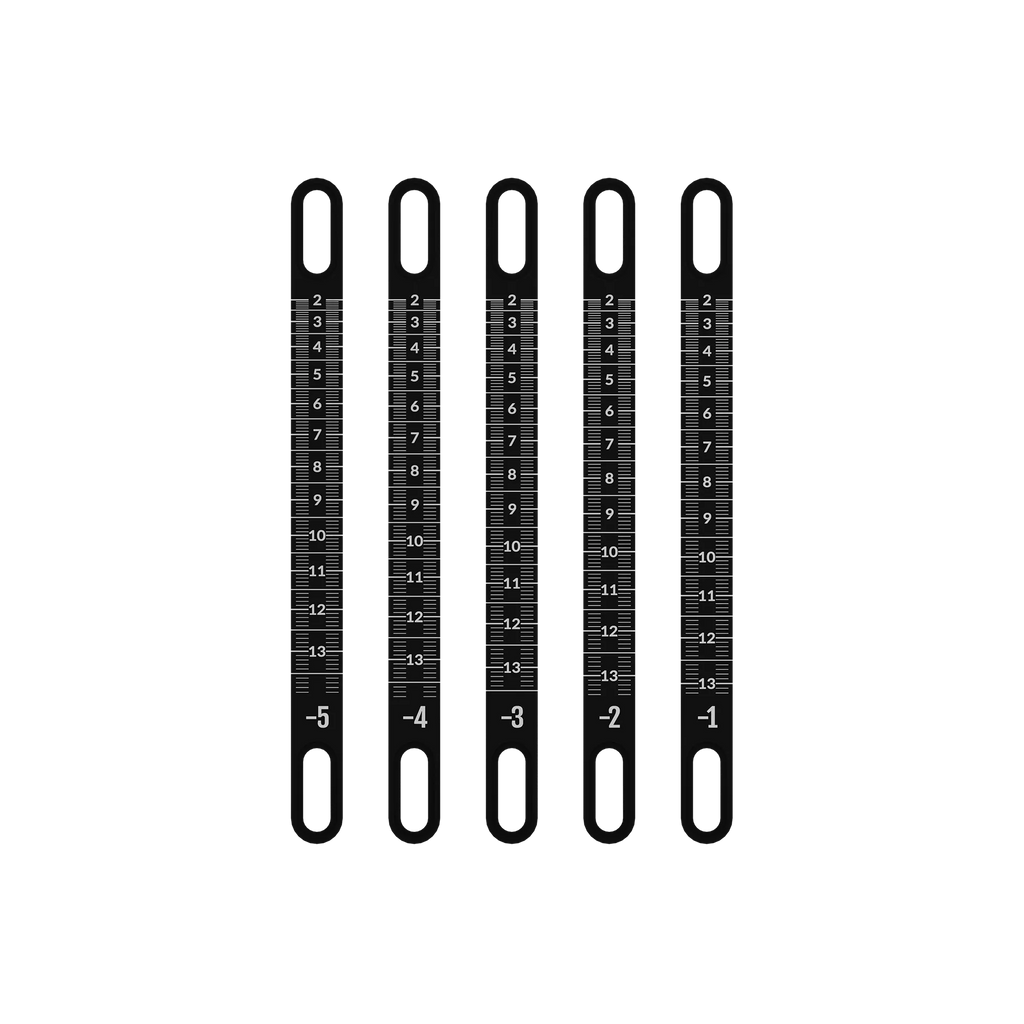 UV Slider 2 negative range metal sight tapes -1 to -5 for speed bow setups