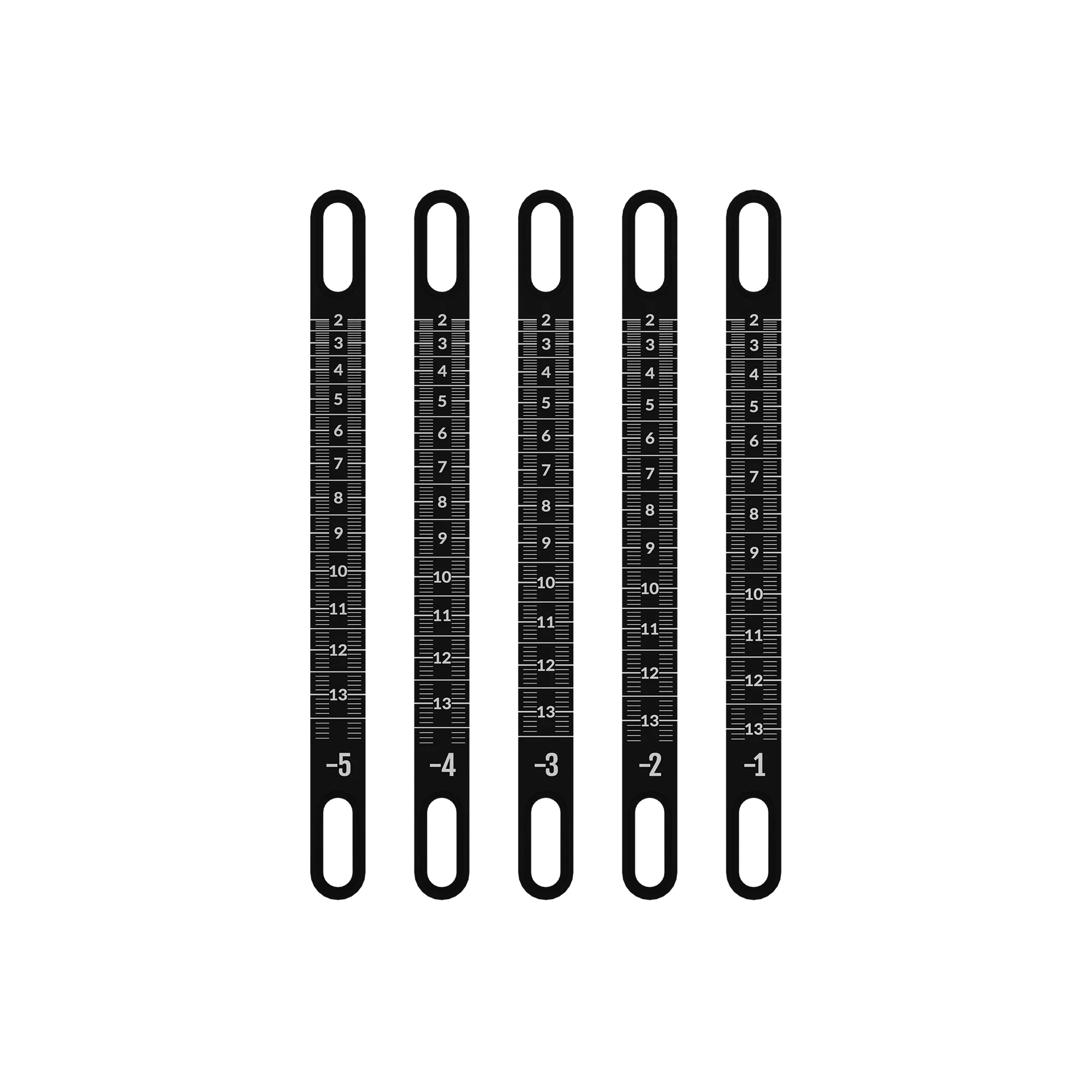 UV Slider 2 negative range metal sight tapes -1 to -5 for speed bow setups
