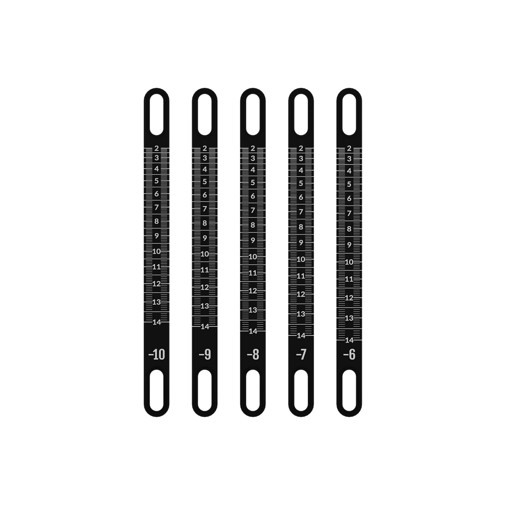 UV Slider 2 negative range metal sight tapes -6 to -10 for speed bow setups
