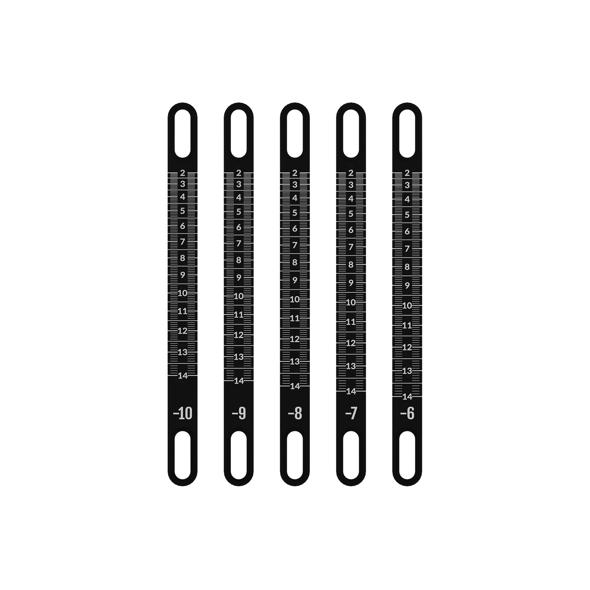 UV Slider 2 negative range metal sight tapes -6 to -10 for speed bow setups