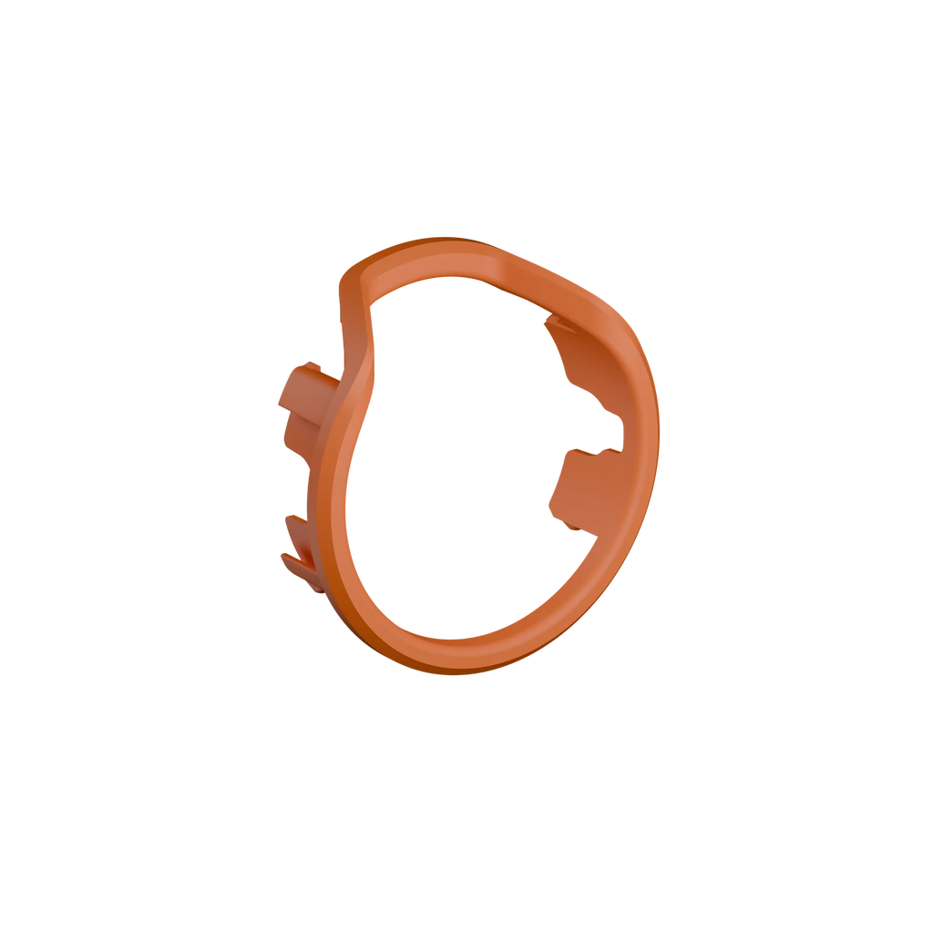 UV Slider 2 No-Light Viz Ring in orange shown at an angle for archery sight customization