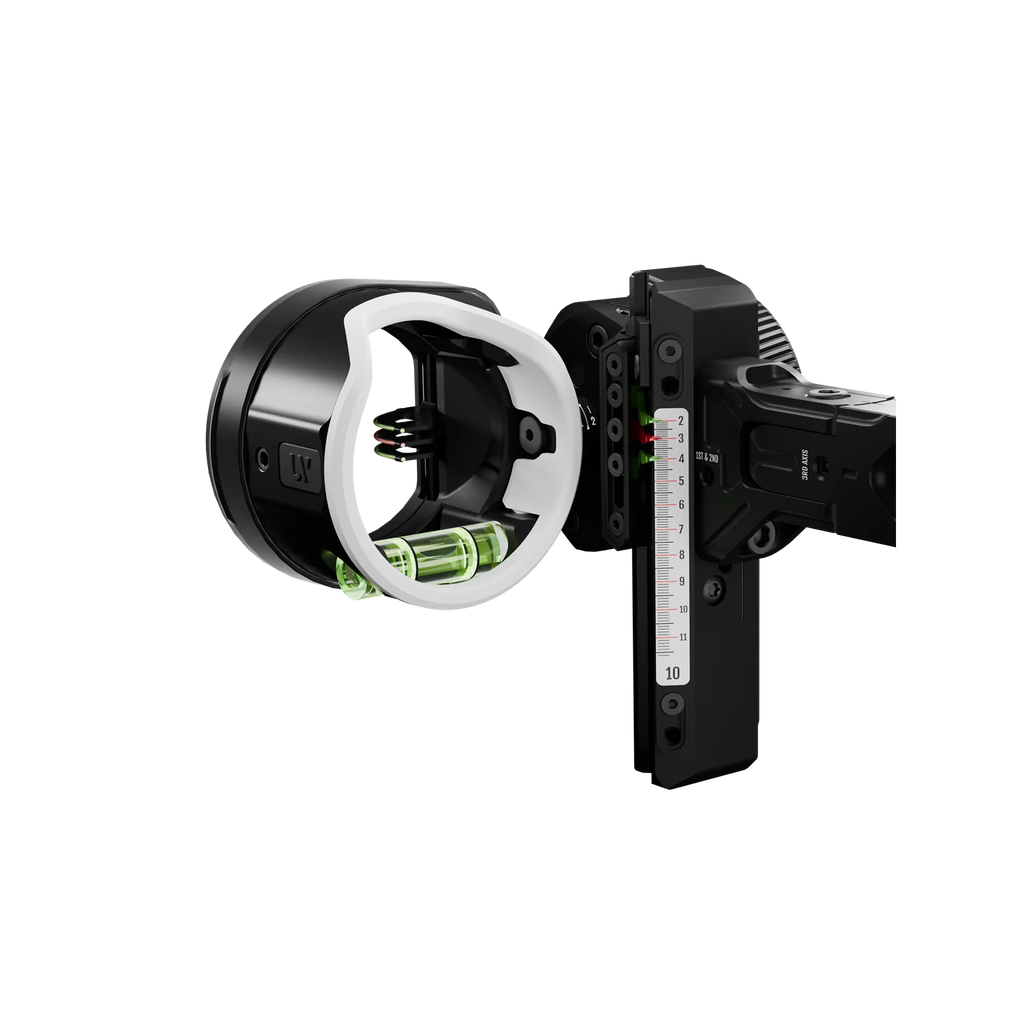 UV Slider 2 sight with white No-Light Viz Ring installed for enhanced aiming visibility