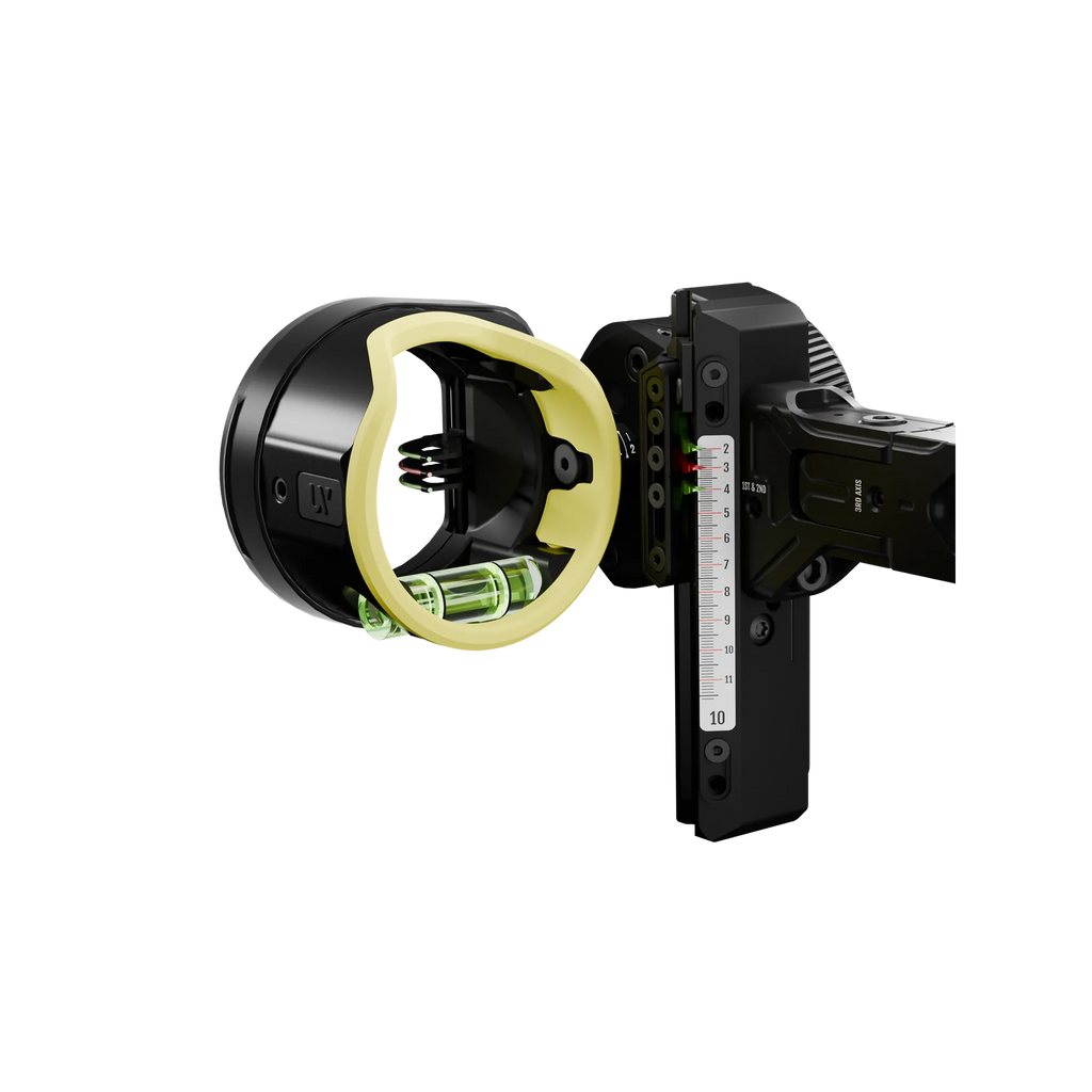 UV Slider 2 sight with yellow No-Light Viz Ring installed for enhanced aiming visibility