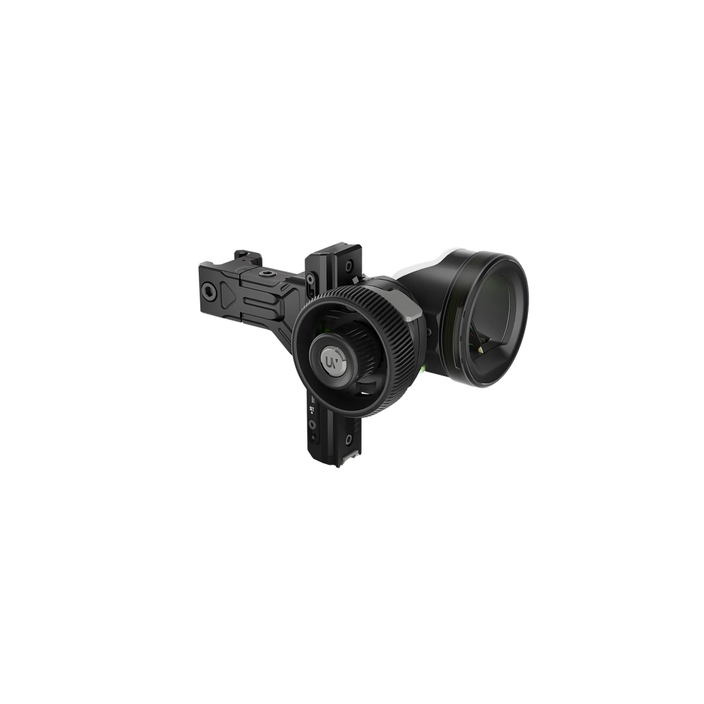 UV Slider 2 picatinny mount angled view with adjustment features for precision bow shooting and custom sighting