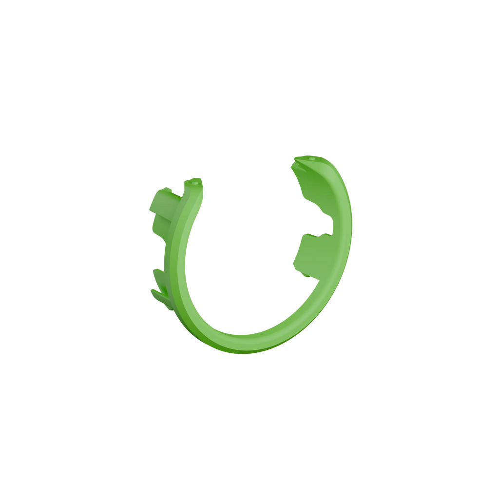 UV Slider 2 Viz Ring in green, angled view, interchangeable archery sight accessory