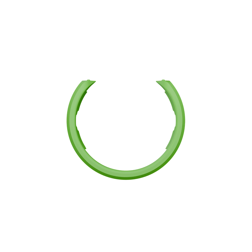 UV Slider 2 Viz Ring in green, front view, customizable archery sight ring