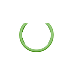 UV Slider 2 Viz Ring in green, front view, customizable archery sight ring