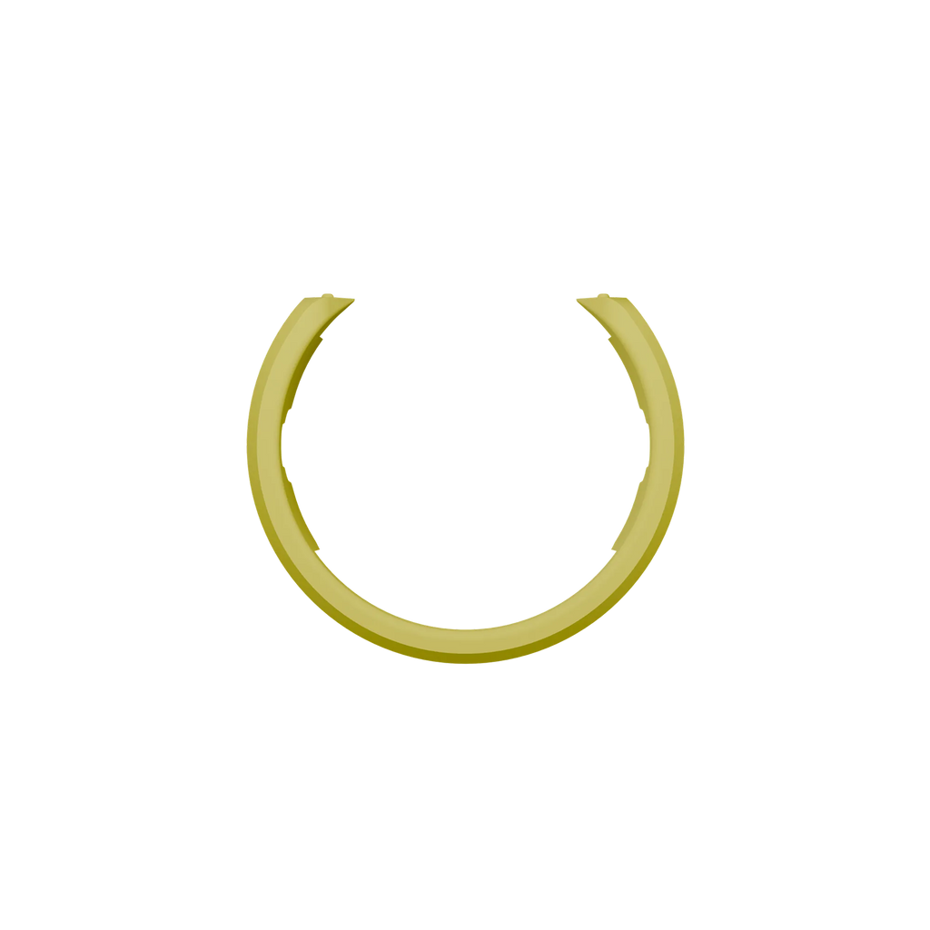 UV Slider 2 Viz Ring in yellow, front view, customizable color ring for UV Slider 2 sight