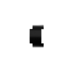 Angled view of UV Slider™ 2 Windage Spacer showing precision-machined black polymer design for extended windage adjustment in UV Slider™ 2 setups.