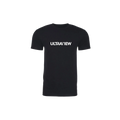 Ultraview UV Tee in Black, short sleeve cotton blend t-shirt with white Ultraview logo on chest
