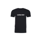 Ultraview UV Tee in Black, short sleeve cotton blend t-shirt with white Ultraview logo on chest