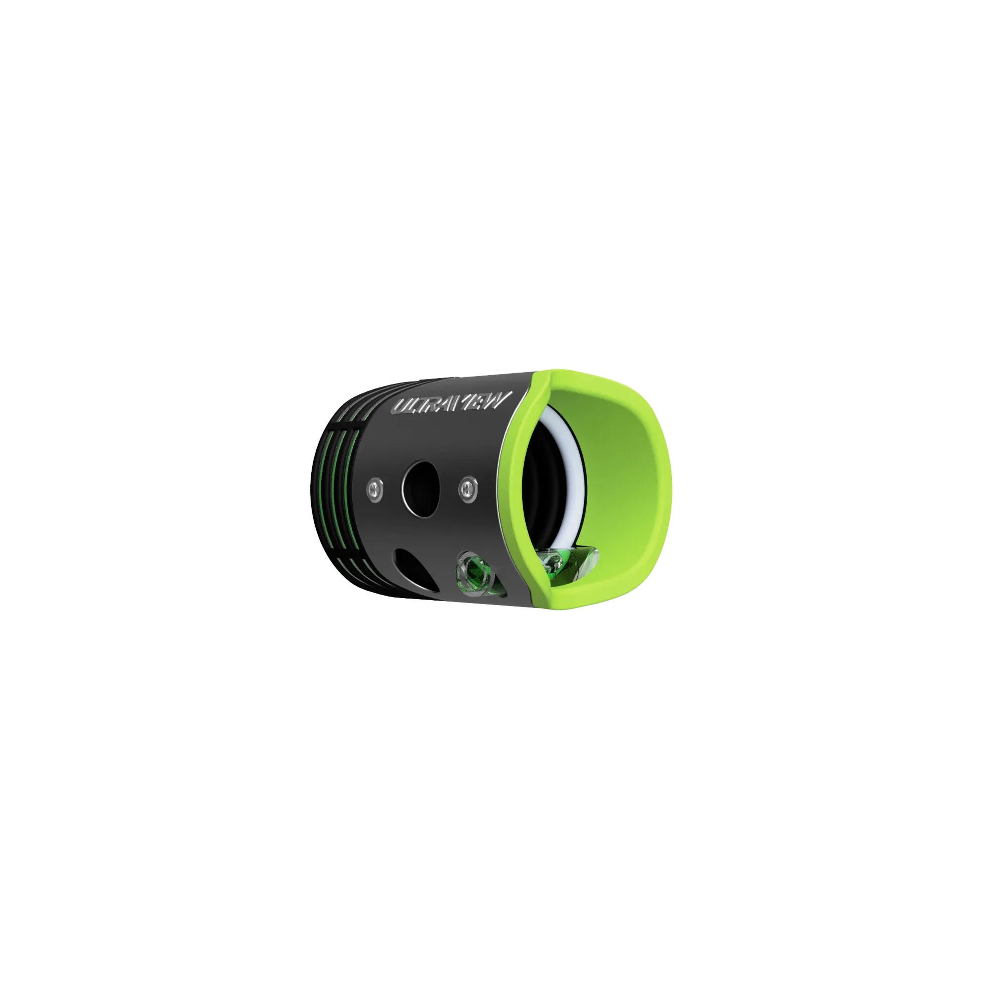 UV3™ No-Light Cap installed on UV3™ scope, green color, compliant with local laws