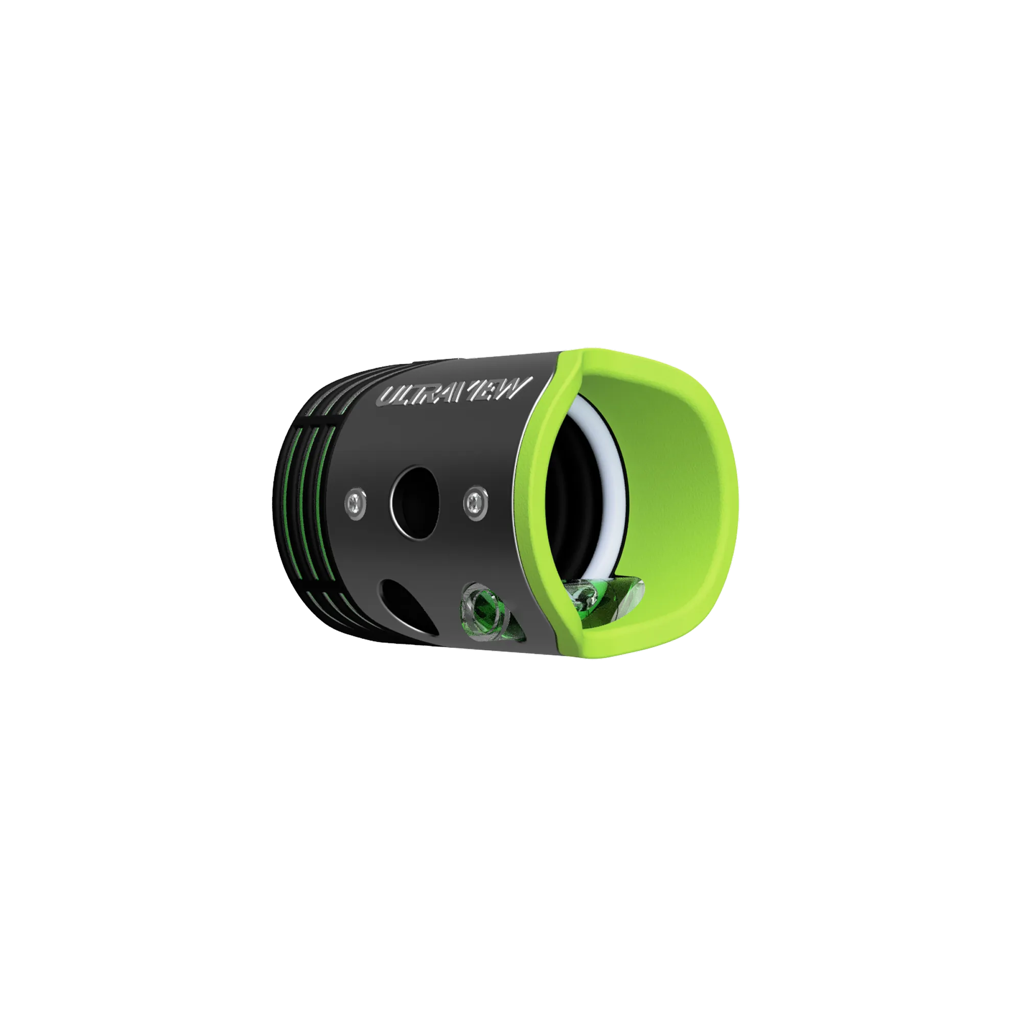 UV3XL™ No-Light Cap installed on UV3XL™ scope, green color, compliant with local laws
