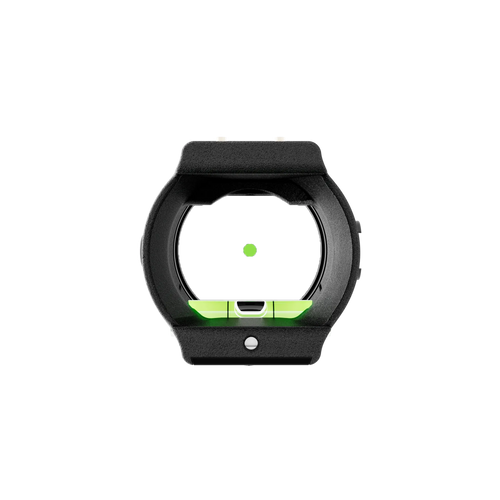 Front view of UV3XL™ SE Target Kit archery scope showing green aiming dot and bubble level