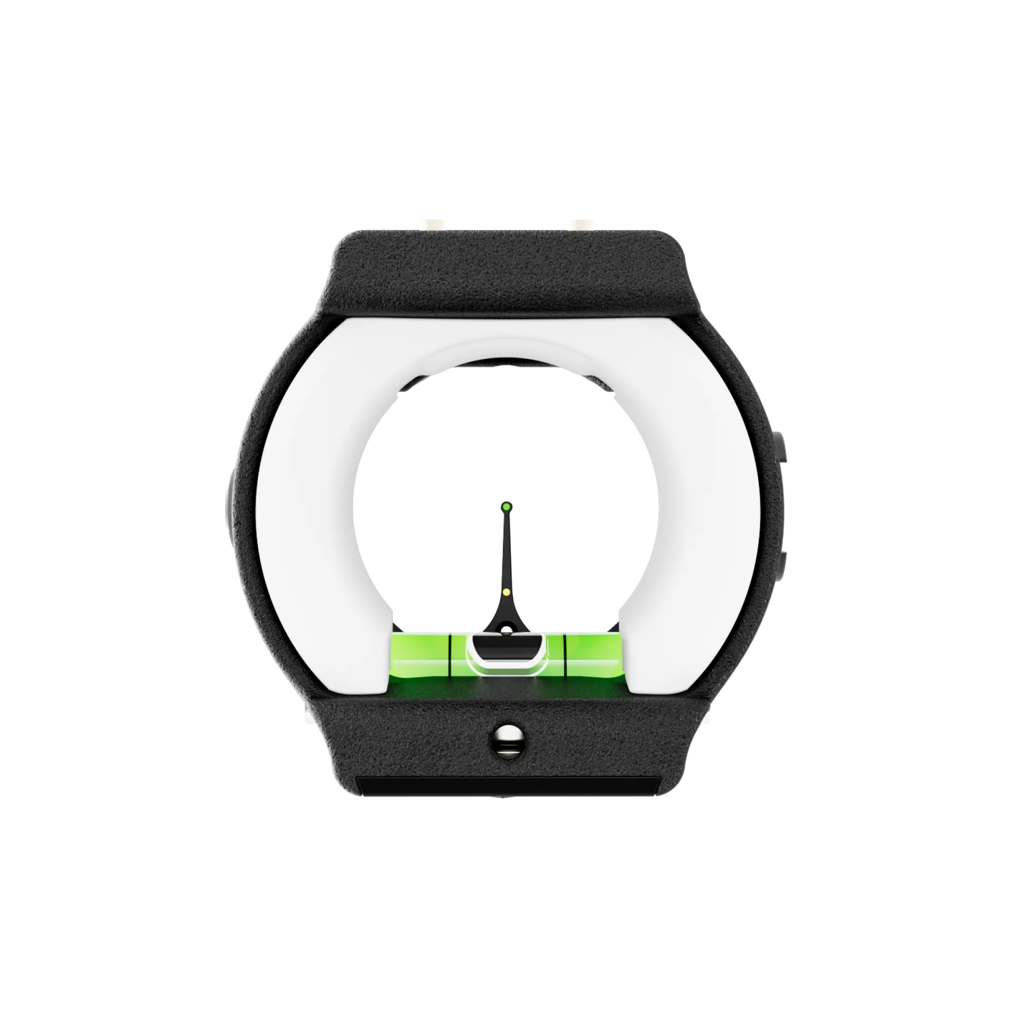 UV3XL™ SE Viz Ring in white installed on archery scope with green level and single pin sight for precision aiming